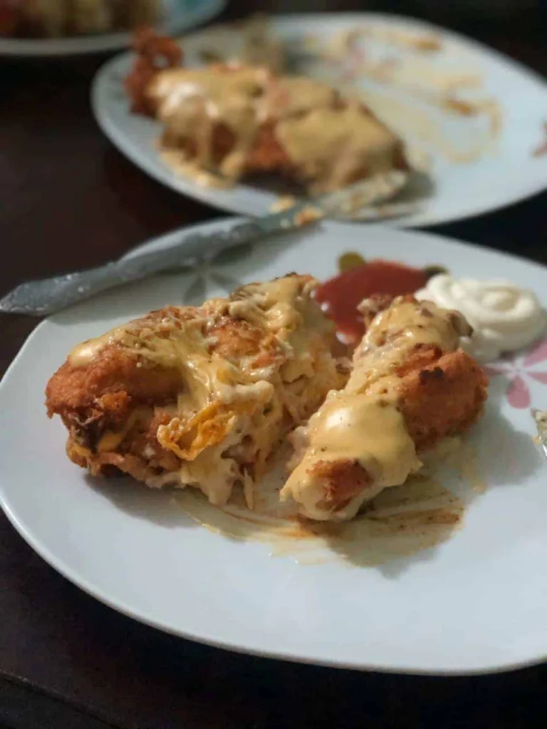 How to Make Recipe Breast Cordon Bleu Receta de Pechuga a la Cordon Bleu con Papas Fritas 3