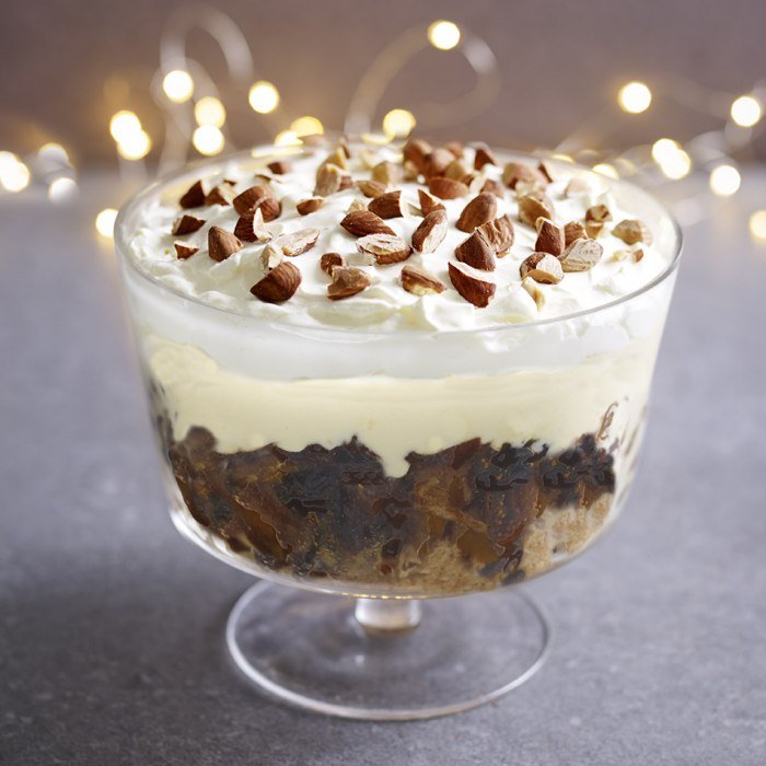 Trifle de pudín navideño