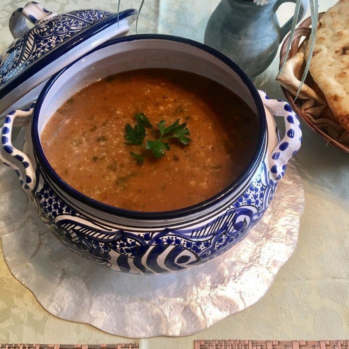 Sopa tunecina de cordero