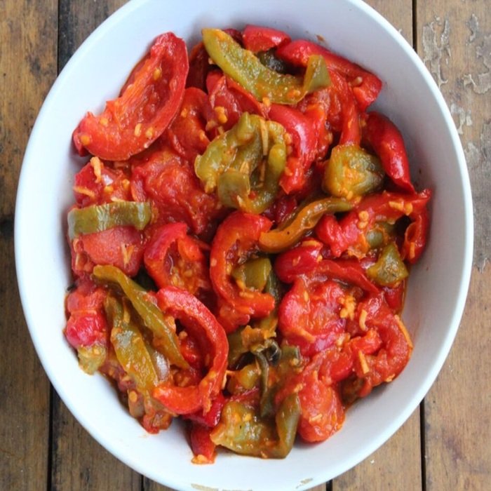 Flafla argelina (ensalada de pimientos)