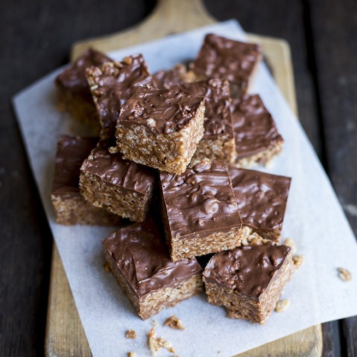 Crujiente de chocolate y caramelo