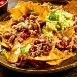 receta de nachos con queso carne deshebrada
