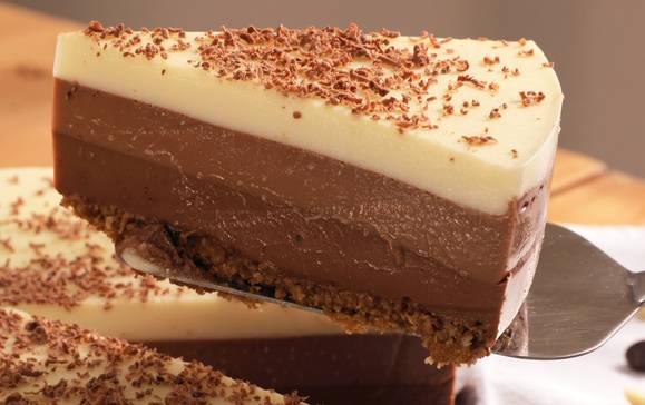 tarta de tres chocolates sin nata