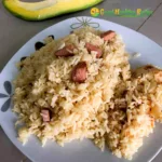 Receta de Locrio de Chuleta Ahumada con Aguacate y Concón al estilo dominicano