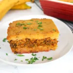 Pastelón de plátano maduro